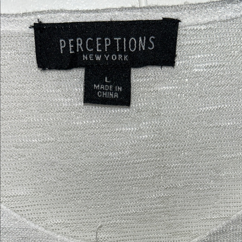Perceptions Ivory Knit Sweater - Picture 2 of 3